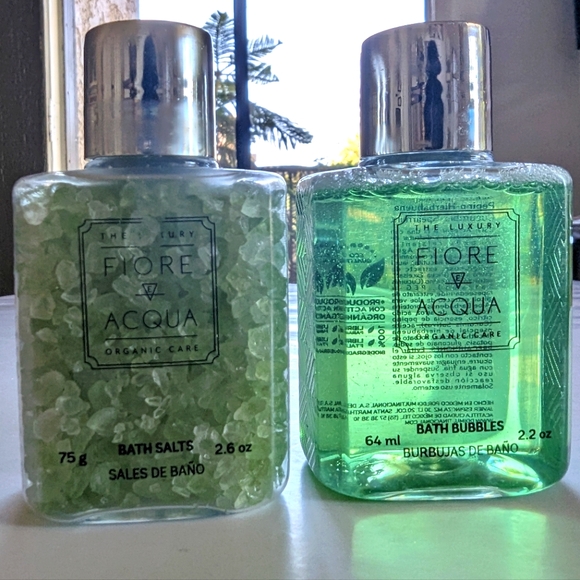 The Luxury Fiore Acqua Bath Salts Organic Care Bath Salts & Bath Bubbles LOT 2 - Picture 6 of 6